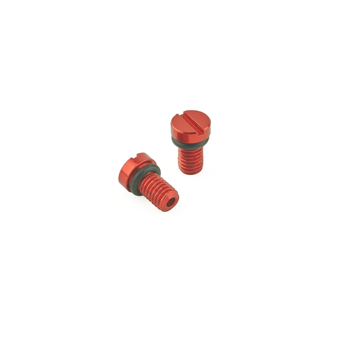 K-Tech - Front Fork Air Bleed Screw (KYB/Showa) Red - Pair