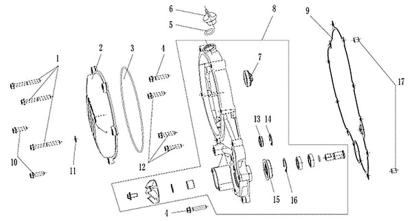 450 Rally EX – Right Crankcase Cover