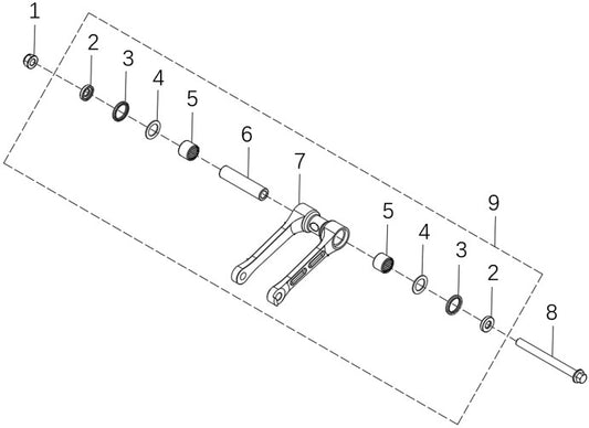 Kove 450 Rally EX rod sub parts diagram