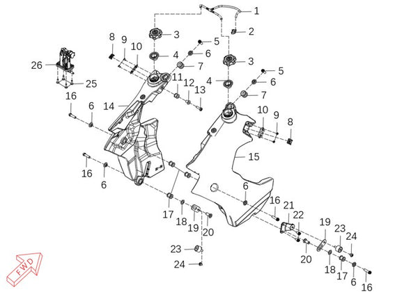 450 Rally EX – Front Fuel Tank