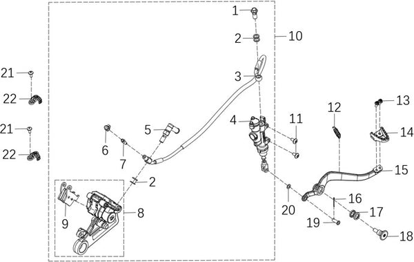 450 Rally EX – Rear Brake System