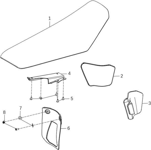 450 Rally EX – Seat Assy &rear Fuel Tank Trim