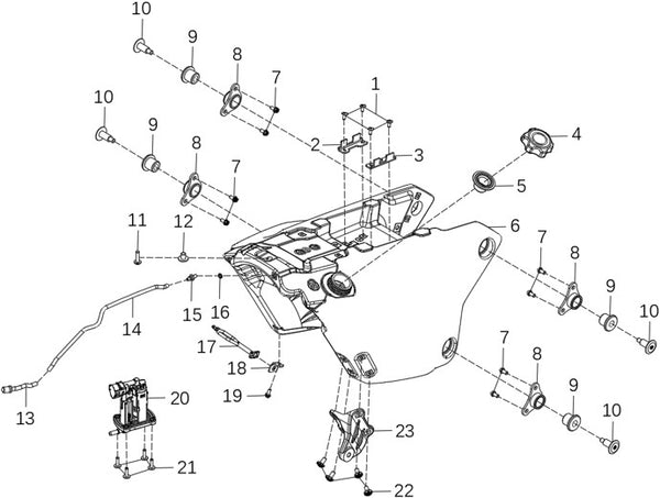 450 Rally EX – Rear Fuel Tank