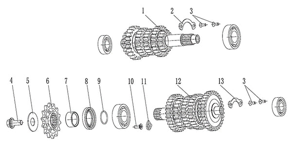 450 Rally EX – Main/Counter Shaft