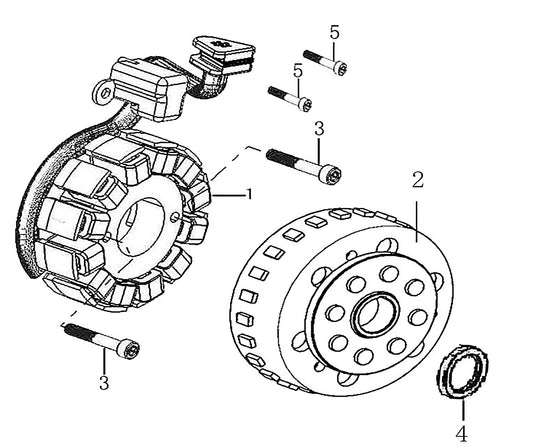 450 Rally – Ignition exploded diagram