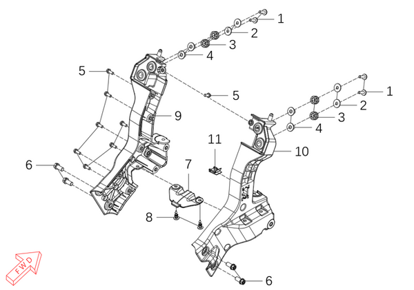 450 Rally – Headlight Housing Bracket
