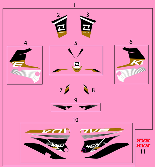 450 Rally – Decal Set (yellow)