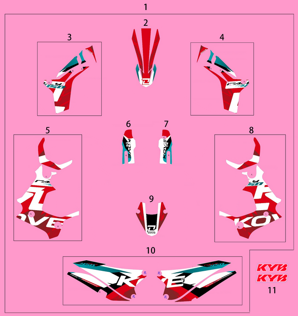 450 Rally – Decal Set (red)
