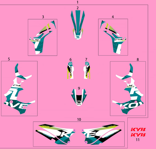 450 Rally – Decal Set (green)