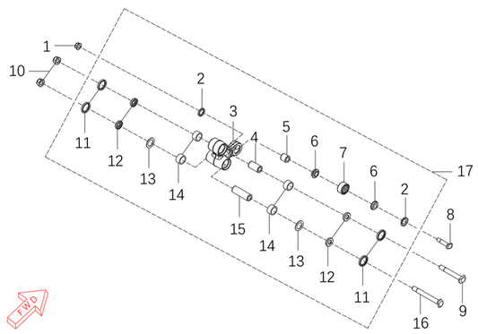 450 Rally – Arm Sub exploded diagram