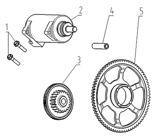 625X – Starter exploded diagram