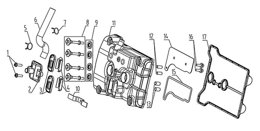 625X – Cylinder Head Cover exploded diagram