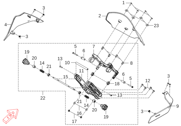 625X – Windshield