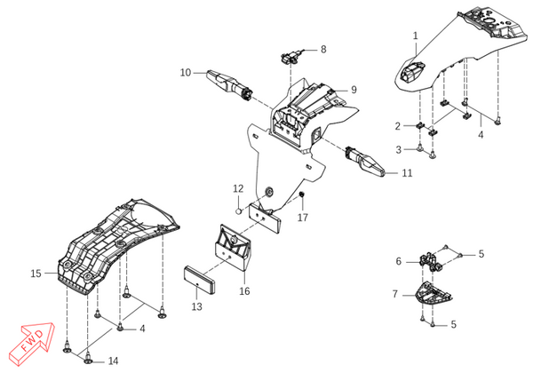 625X – Rear Fender Rear Section
