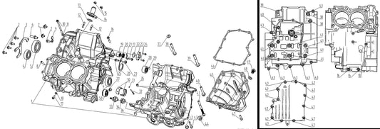 625X – Crankcase exploded diagram