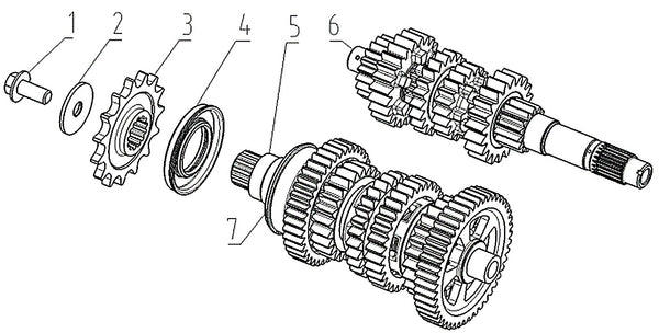625X – Main/Counter Shaft