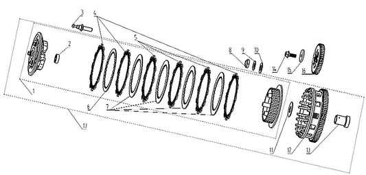 625X – Clutch exploded diagram