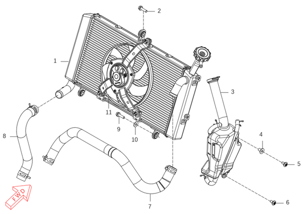 625X – Radiator