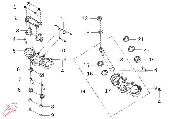 800 Rally – Steering Head