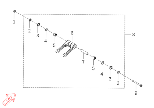 800 Rally – Rod Sub exploded diagram