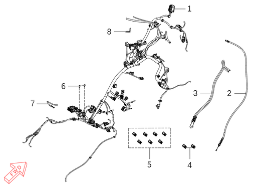 800 Rally – Wire Harness exploded diagram