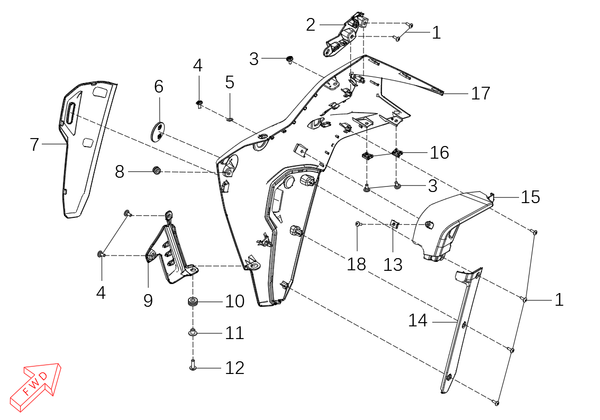 800 Rally – Front Side Cowling Assy-l