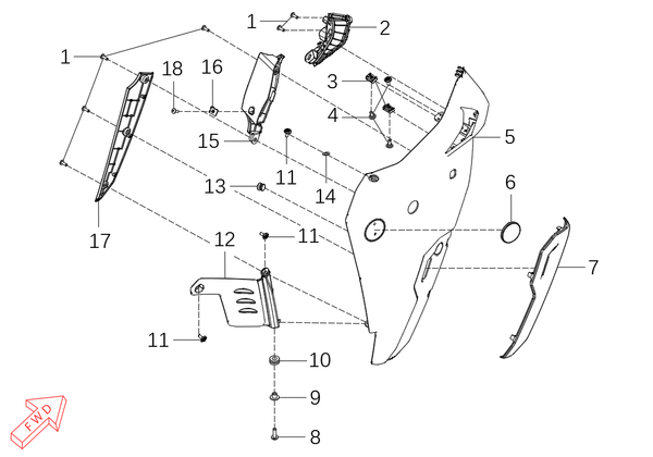 800 Rally – Front Side Cowling Assy-r