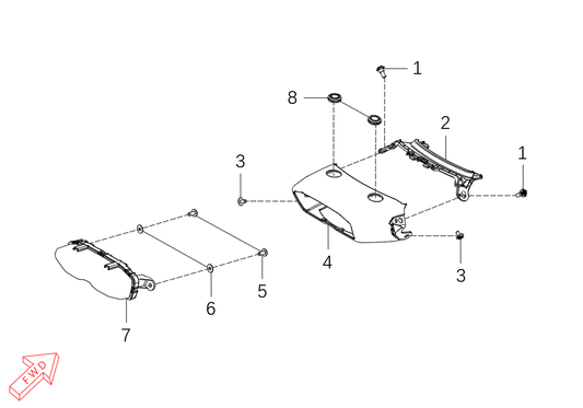 800 Rally – Rear Section exploded diagram