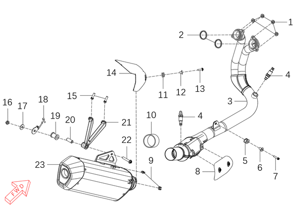 800 Rally – Exhaust System