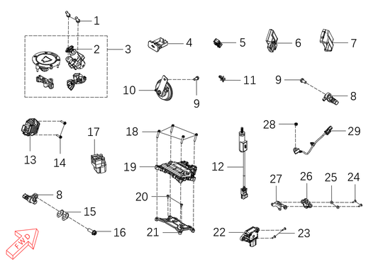 800x GT – Electronic Parts exploded diagram