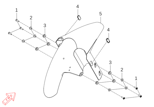 800x Pro – Front Fender exploded diagram