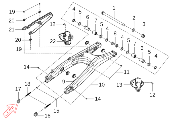 800x Pro – Swingarm