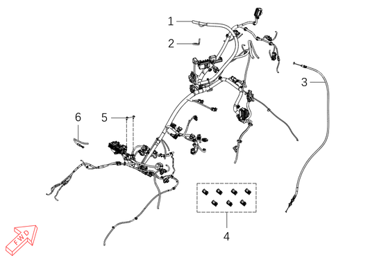 Kove 800X Pro wire harness parts diagram