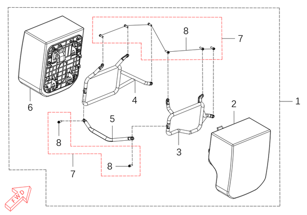 800x Pro – Bag Brackets (optional)