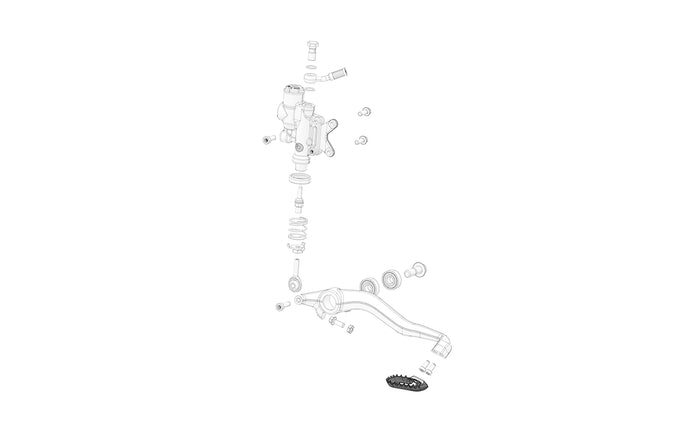 Rear brake pedal tip
