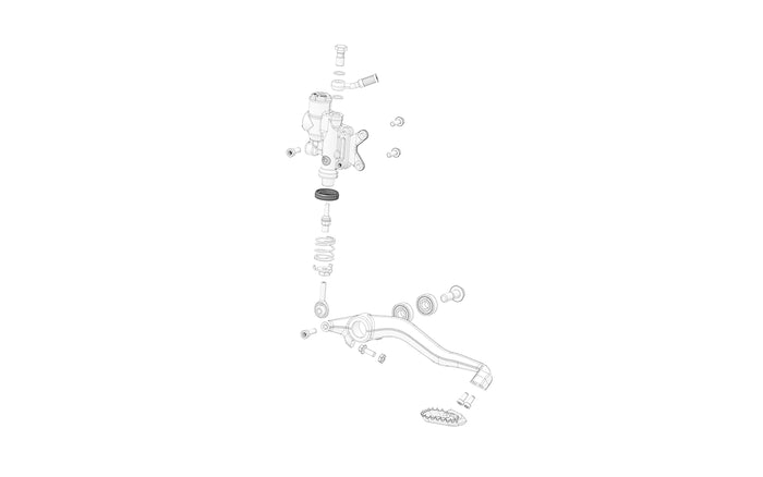 Rear brake spring top bushing