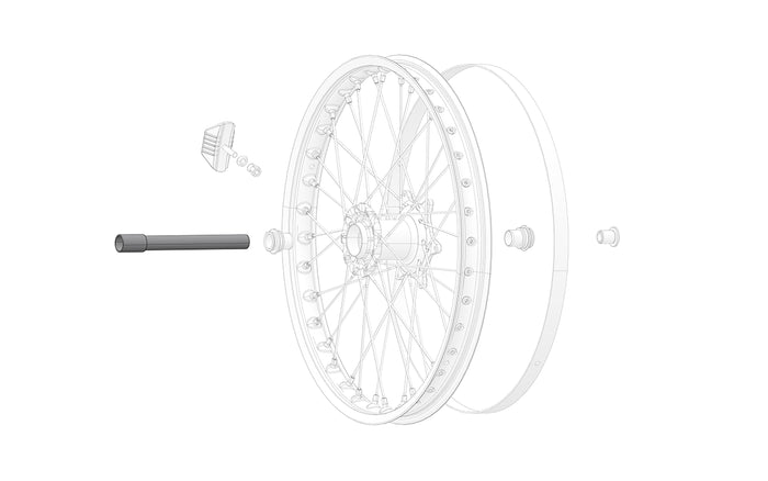 Front wheel shaft