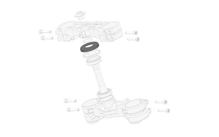 Top steering head bearing cover