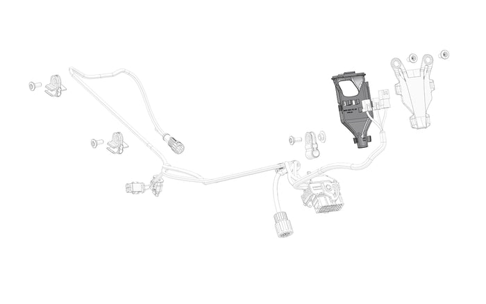Triple clamp connector holder