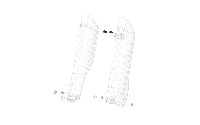 Fork cover brake line holder screw