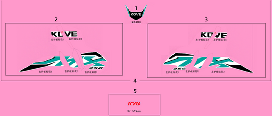 MX250 – Decal Set (white)-2025 exploded diagram