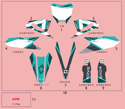 MX250 – Decal Set (green)-2026 exploded diagram
