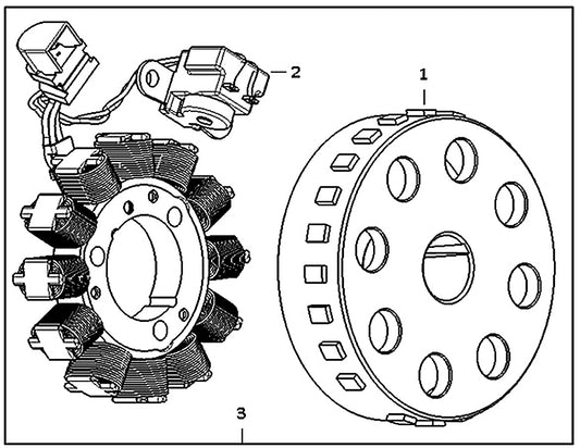 Kove MX250 ignition parts diagram