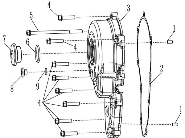 MX450 – Left Crankcase Cover