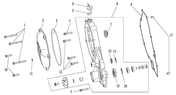 MX450 – Right Crankcase Cover