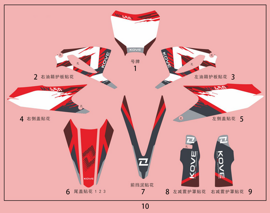 MX450 – Decal Set (red)-2025 exploded diagram