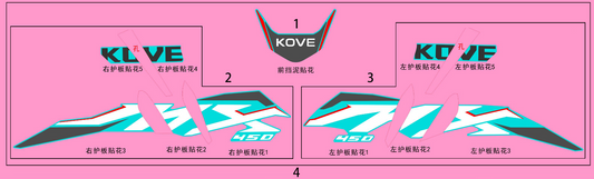MX450 – Decal Set (white) exploded diagram