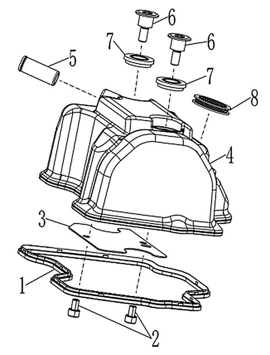 MX450 – Cylinder Head Cover exploded diagram