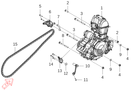 MX450 – Engine exploded diagram