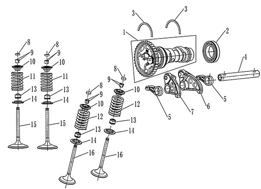 MX450 – Valves exploded diagram
